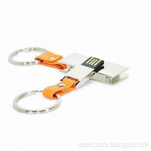 Leather Design USB Flash Memory with 1 to 32GB Memory Capacity